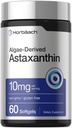 Horbäach Astaxanthin Supplementi | 10mg | 60 Softgels | Algae Derived Formula | Non-GMO, Gluten Free