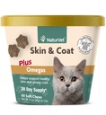 NaturVet – Skin & Coat Plus Omegas for Cats – 60 Soft Chews | Supporta pelle sana e cappotto lucido | potenziato con Omega-3, Omega-6 & Biotin | 30 giorni di alimentazione