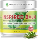 Balm per l'albero di tè ad alta resistenza per la pelle - Athletes Foot Cream - Jock Itch Crema per gli uomini e le donne - Crema per i lombrichi - Ideale per prurito, pelle secca - Fast Acting Physician Formulated Tea Tree Foot Cream (2oz)