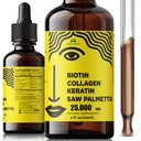 Liquid Biotin Collagen Keratin 4fl oz Integratori liquidi per le donne - Integratore completo della pelle dei capelli della formula con 10000mcg Collagen 5000 mcg Biotin 5000 mcg Keratin 5000 mcg Saw Palmetto