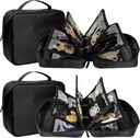 2 PCS Travel Jewelry Organizer Cases,Borse per gioielli con chiusura a cerniera trasparente