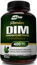 NutriFlair DIM Supplemento 400mg con Bioperine, 120 Capsule - Diindolylmethane - Estrogen Metabolism Support & Hormone Balance, Menopausa, PCOS, Acne e Cura della Pelle per Uomini & Donne - Confronta 300mg