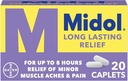 Midol Long Lasting Relief - 20 Caplets, Confezione da 6