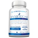 Approvato Scienza Anxietex Notte - Facilità Preoccupato e Discontento, Sonno Bene - Valeriana, Fiore della Passione, Camomilla - 30 Capsule - Vegan Supplement - Made in the USA