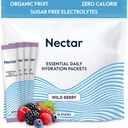 Imballaggio di idratazione del nettare - Imballaggio della polvere degli elettroliti - nessun zucchero o calorie - Imballaggio di idratazione del liquido di frutta organica giornaliero IV per il sollievo di disidratazione e la riidratazione rapida (Belli 18 Pack)