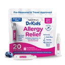 Dr. Children's Allergy Relief Medicine with Diphenhydramine - Pre-Measured Single-Use Vials, Bambini Antistamina per Sneezing, Runny Nose & Itchy Eyes, Misto Berry Flavor, 20 Conte (Pack of 1)