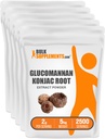 BulkSupplements.com Polvere di Glucomannan - da polvere di estratto di radice di Konjac, integratori di Glucomannan - senza glutine, 2g per porzione, 1kg (pacchetto di 5) (11 lbs)