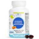 Nucleo Med Scienza Liposomica Multivitamina B-Complex, 90 Softgels - Non-GMO Active Super B Complex Vitamin Supplemento per la salute del cuore - VIT Methyl B Complex Immune Support Supplemento