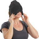 Aculief Ice Therapy Cap - Regolabile Cotton-Spandex Fit & Neck Cooling - Soft Cotton-Spandex Sleep Cap with Eye Mask - Confezione da 1, Nero