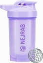 Protein Shaker Bottiglia – Perfetto per Caffè, Protein Powder – 16 Oz – per Palestra con Miscelatore – Shaker Cups for Protein Shakes (Purpel)