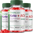 rize labs (Pack of 3 Simply Lean Keto + ACV Gummies per la perdita di peso avanzata, supplemento dietetico, Gomita di massima resistenza, Advanced Formula Review (180 Gummies)
