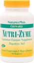 NaturesPlus Nutri Zyme - 90 Tablets masticabili, Sapore di menta piperita - Integratore di enzimi vegetariani con Bromelain & Papain, Aiuti digestivi naturali - Gluten-Free - 45 Serve