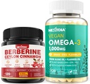 Integratore di Berberina 1500mg + Vegan Omega 3 Supplement 1000mg