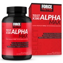 FORCE FACTOR Test X180 Alpha Max Total Testosterone e Nitric Oxide Booster per gli uomini con Seme greco e Tribulus per aumentare il flusso sanguigno e migliorare le prestazioni atletiche maschili, 180 capsule