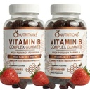 O NUTRITIONS Vitamina B Complex Vegan Gummies con Vitamina B12, B7 come Biotina, B6, B3 come Niacin, B5, B6, B8, B9 come Folate per Stress, Energy and Healthy Immune System (2 Pack)