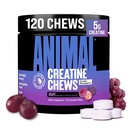 Animal Creatine Chews Tablets - Creatina potenziata Monoidrato con AstraGin per migliorare l'assorbimento, sale marino per pompe aggiuntive, Deliziose e Comode Chewable Tablets - Uva