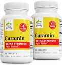 Terry Naturally Curamin Extra Strength - Curcumin & Boswellia per il supporto della circolazione sana - Supplemento currico ai giunti di sostegno, salute del muscolo & produzione di Endorphin - 30 compresse (pacchetto di 2)