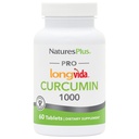 NaturesPlus PRO Longvida Curcumin 1000 mg - 60 compresse - Promuove la protezione radicale libera sana - Non OGM, Vegan & Gluten Free - 60 Serve