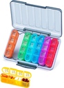 Betife XL Grande capacità 4 volte al giorno Pill Organizer, 7 giorni 4 volte settimanali Pill Box con 28 scomparti per farmaci, vitamine e integratori