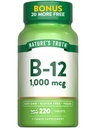 Vitamina B12 della verità della natura | 1000 mcg | 220 conte | Vegan, Non OGM & Gluten Supplemento gratuito