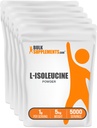BulkSupplements.com Polvere L-Isoleucina - Polvere BCAA, supplemento nutrizionale di aminoacido - Vegan & Gluten Free, 1g per porzione, 1kg (2.2 lbs) (pacchetto di 5)
