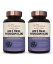 Capsule per il supporto del cervello per il supporto del cervello, Cordyceps, Reishi e Turkey Tail Mushrooms - Integratore di memoria cognitivo per il cervello (2-Pack)