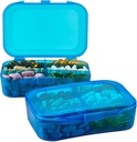 Caso dell'organizzatore del pedaggio - (Pack of 2) portatile 6 scomparto giornaliero della medicina di viaggio della scatola del reminder per le vostre pillole, farmaci, integratori, vitamine e oli di pesce, blu