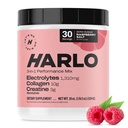 Harlo - Raspberry Salt Electrolyte Drink Mix con Bovine Collagen & Creatine- Creatina Monoidrato Polvere - Energy Drink Powder - Pre Workout Powder - Sugar Free Energy Drinks - Post Workout Recovery