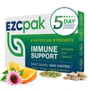EZC Pak 5-Day Tapered Supporto Immune Booster - Vitamina Integratore di Supporto Immune, Echinacea, Vitamina di Zinco C, Vitamine per Supporto di Sistema Immune, Booster Immune per Adulti - Vitamine di Supporto Immune
