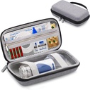 Custodia portatile per Nebulizzatore per viaggi, Inhaler Case per bambini e adulto portatile Asma macchina, Organizzatore di forniture mediche, Electronic Organizer Cases for Cord, Caricabatterie (Grey)