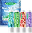 4PCS Nasal Stick,Nasal Inhaler Stick,Inhaler Nasal Stick per Sinus Relief&Vertigo Relief,Aromatherapy Inhaler Made with Essential Oils+Menthol (Mint,Wintermint,Tropical,Lavender)