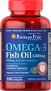 Puritan Pride Omega-3 Fish Oil 1200 mg (360 mg Active Omega-3) - 100 Softgels