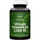 MRM Nuturition Vegan Vitamin D3 2.500 IU | Bone + Immune Salute | Fatto da licheni | Supports Calcium Absorption | Vegan + Per vegetariani | 60 Serve