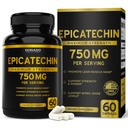 Epicatechin Extract 750mg Per Serving - (60 capsule) - Supporta muscolare magra, ossido nitrico, inibitore di Myostatin, Stamina, Endurance, Pompa & Gains - Non-GMO & Vegan Supplement - (60 Count)