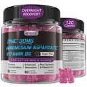 Zinco e Magnesio Supplemento, Zinc Magnesium Aspartate Post Workout Gummies for Men Women, con Vitamina B6, B12, D3, Turmerico per il recupero notturno, Ridurre Fatigue, Boost Immunity & Sleep, 120 Count