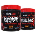 Insane Labz Hellboy Bundle, Psychotic Hellboy Pre Workout e Insane Amino BCAA, aumentare la massa muscolare, resistenza, messa a fuoco e tempo di recupero, Blue Raspberry