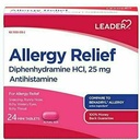 Leader Antistamina Allergia Rilievo Difenidramina HCl, 25 mg Mini compresse, 24 conte