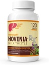 NANOWELL Hovenia-RX Milk Thistle - Integratore di supporto per fegato con 80% Silymarin Milk Thistle Seed Extract - 120 compresse, 30 giorni di alimentazione