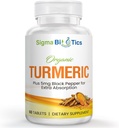 Integratore di curcumina curcuma organica - Integratori di supporto per la salute congiunta e immunitaria - 700 mg di curcuma organica con pepe nero per l'assorbimento facile - Alimentazione non OGM e 2 mesi - 60 compresse