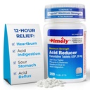 Riduttore di acido tempestivo Famotidina 20mg - Medicina di riflusso di acido anatico per i sintomi di indigestione di bruciore e di indigestione acida - 200 compresse