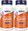 NOW Integratori, Lutein 20 mg con 20 mg di Lutein Libero da Estremi di Lutein, 90 capsule di Veg (Pack of 2)