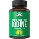 Supplemento Raw Whole Food Iodine di Organic Kelp (Ascophyllum Nodosum) di Peak Performance. Potassium Iodide Support Tablets. per Metabolismo, Energia e Immune. 60 capsule vegane, pillole.