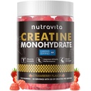 Nutravita NSF Certified Creatine Gummy - Creatine Monohydrate Gummies per Men & Women-5g di Creatina Monoidrato per Serving - Sugar Free,Vegan, Strawberry Flavor, 120 Count