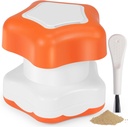 Johnbee Pill Crusher, Pill Grinder Fine Powder Estremamente Fine. Confronto di stoccaggio. Pillole Crushers per anziani, famiglia e animali domestici. Bordi di silicone. Grind Pillole multiple alla volta - Spazzola di pulizia (arancia)