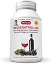 ANDREW LESSMAN Resveratrolo-200mg - 30 Capsules - Beneficial del Vino Rosso, Naturally Occurring Antiossidante, Senza Alcol. Additivi gratis