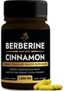 Berberina supplemento con Ceylon Cinnamon | Berberina HCL 1.200mg Plus Ceylon Cinnamon da Sri Lanka per la salute del cuore, perdita di peso & supporto immunitario | Non-GMO, laboratorio testato, zero fillers | 120ct.