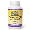 Fattori naturali Coenzyme Q10 - Integratore di supporto antiossidante Supporta la produzione di energia cellulare - Migliore assorbimento Aids Funzione cardiaca sana - 50 mg, 60 Softgels (60 Servings)