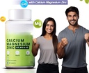 Calcio, Magnesio, Zinco con Vitamina D3 & B12, 1000mg I 60 Tabelle di Veg|Supporto Forte Giunti Salute |per Uomini e donne, 1 Conte, 60 Capsule