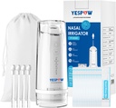 Nasal Irrigation System - YESPOW Electric Neti Pot Nose Cleaner - Sinus Rinse Machine con 4 modalità per Nose Wash - Nasal Irrigator con 40 Packets Saline per Sinus Flush e Rilievo
