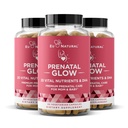 Vitamine Prenatali Glow per le donne Bundle 3-Pack – 20-in-1 Nutrienti vitali per la gravidanza sana e lo sviluppo fetale – Acido Folico & Vegan DHA per la crescita del bambino e una gravidanza confortevole – 180 capsule